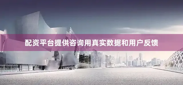 配资平台提供咨询用真实数据和用户反馈