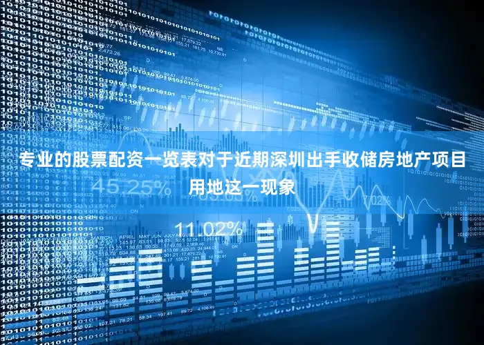 专业的股票配资一览表对于近期深圳出手收储房地产项目用地这一现象